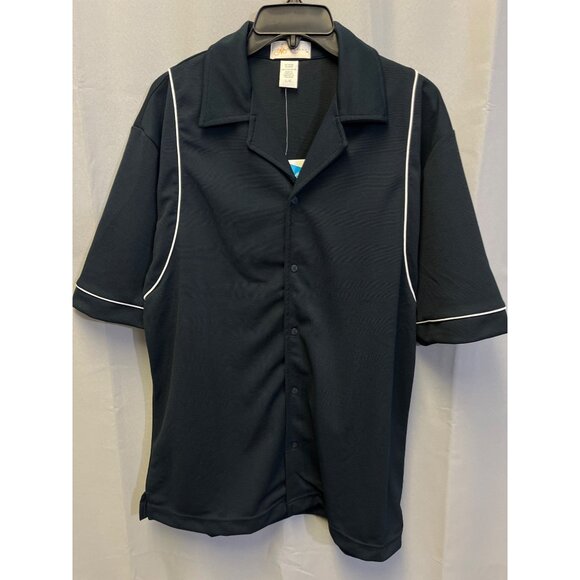 Il Migliore Mens Midnight Navy Short Sleeve Button down Size L SKU 7062 - Picture 1 of 8